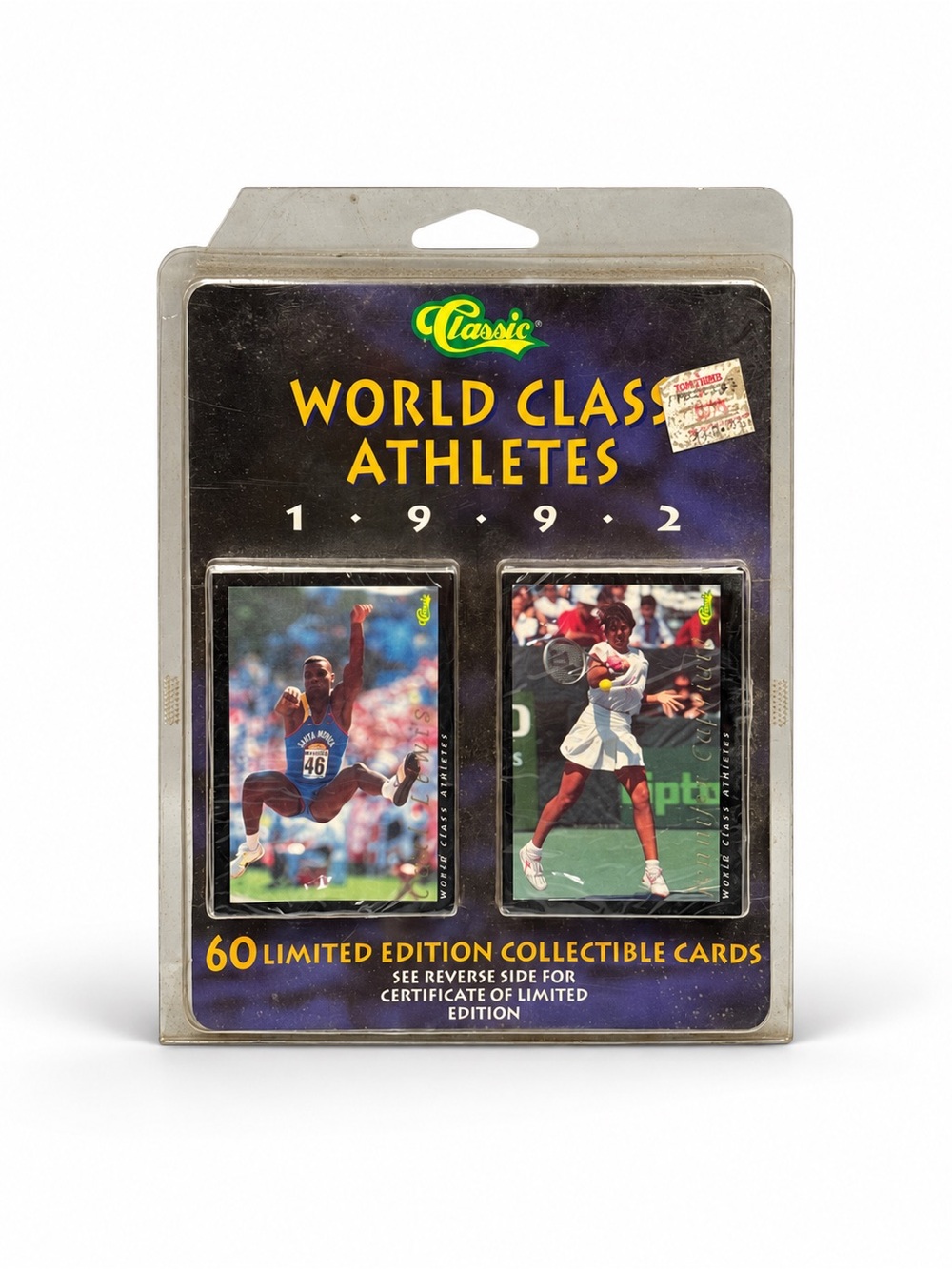 Vintage NOS 1992 Classic World Class Athletes 60 Card Set Limited Edition COA